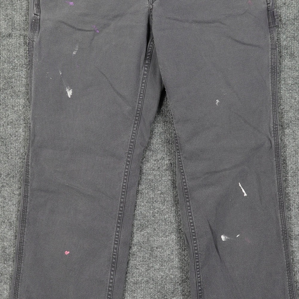 Carhartt Pants Womens 8 Gray Rugged Flex Loose Fit Canvas Work Utility Carpenter - Picture 2 of 11